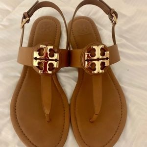 Tory Burch T-Strap Leather Sandals